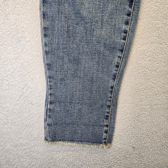 Judy Blue Distressed Boyfriend  Jeans Womens 16W Stretch Skinny Raw Hem Mid Rise - Picture 5 of 12